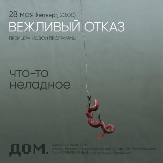 ЧТО-ТО НЕЛАДНОЕ. НОВАЯ ПРОГРАММА. ДОМ. 28 МАЯ. 20:00.